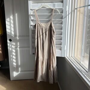 Jenni Kayne XS beige dress linen and cotton